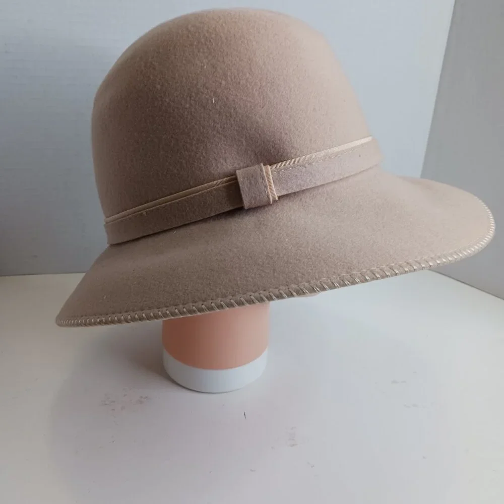 Vintage Women Elegant French Style Wool Bucket Hat - Picture 2 of 14